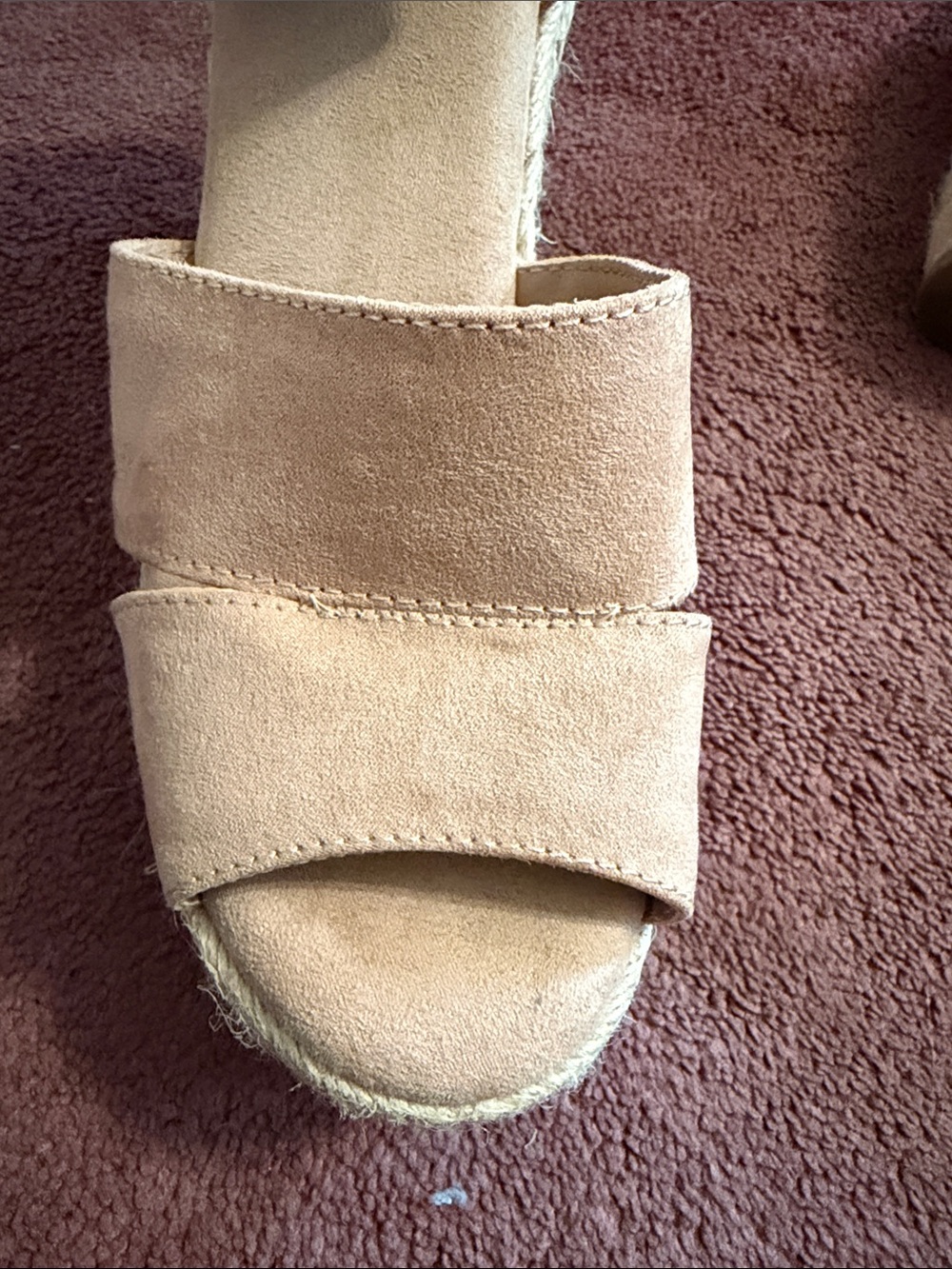 Target Pink-Tan Espadrille Platform Wedge Sandals - Picture 2 of 4